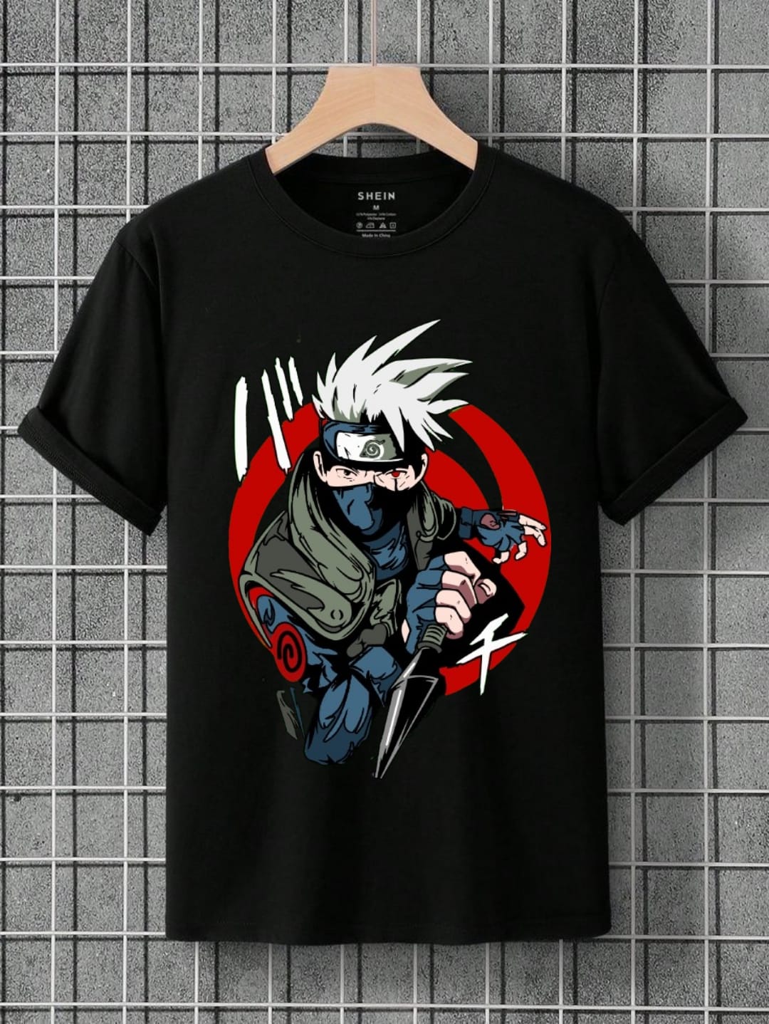Kakashi Hatake Anime Graphic Heavyweight Cotton T-Shirt (220 GSM)